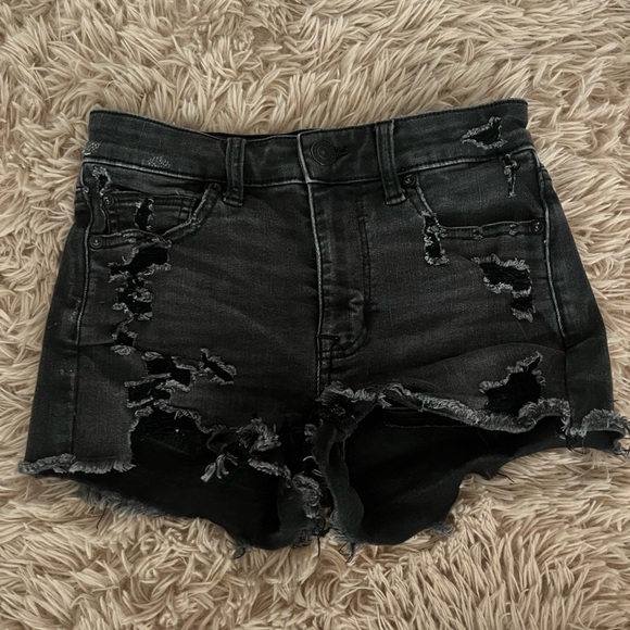 American Eagle, Black Jean Shorts.  Size 2 - Picture 1 of 3